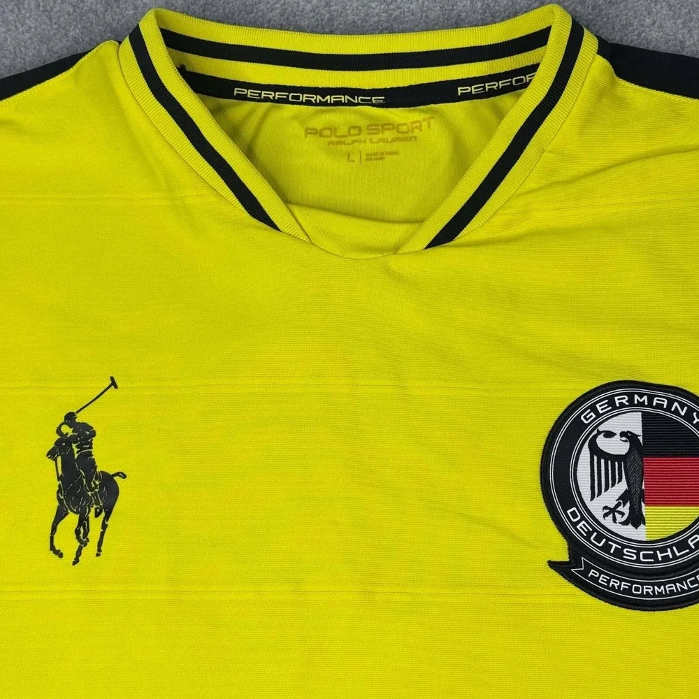 Polo‎ Ralph Lauren Sport Long Sleeve Jersey Mens Sz L Germany DEU Performance